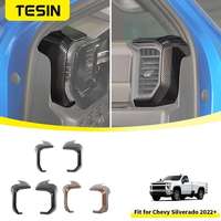 TESIN Car Center Console Side Air Conditioning Vent Outlet Decoration Cover Accessories for Chevrolet Silverado 2022 2023 2024+