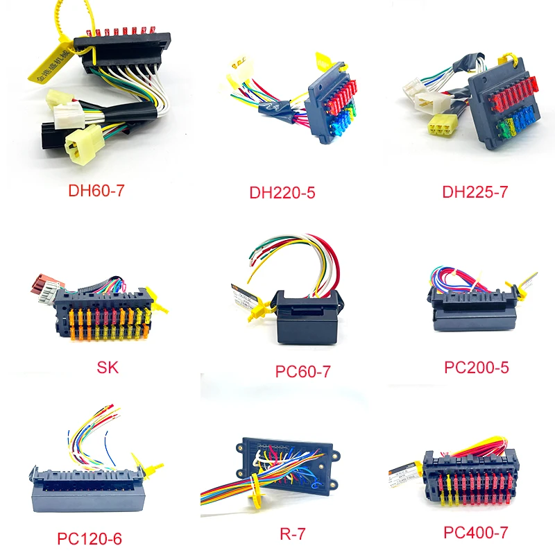 قطع غيار حفارة حفارة الديزل PC200-6 مجموعة أسلاك صندوق الصمامات
