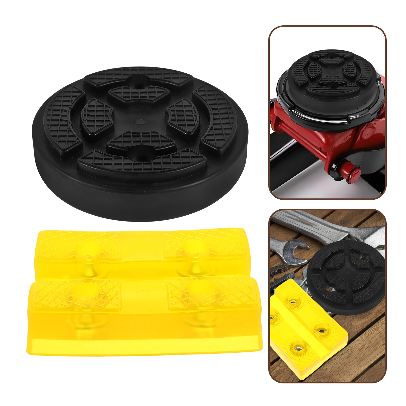 

2PCS Car Auto Jacking Lift Pads Rubber Lift Blocks for Floor Jack Accessories Auto Car Jack Pad Jacking St Bumps Durability