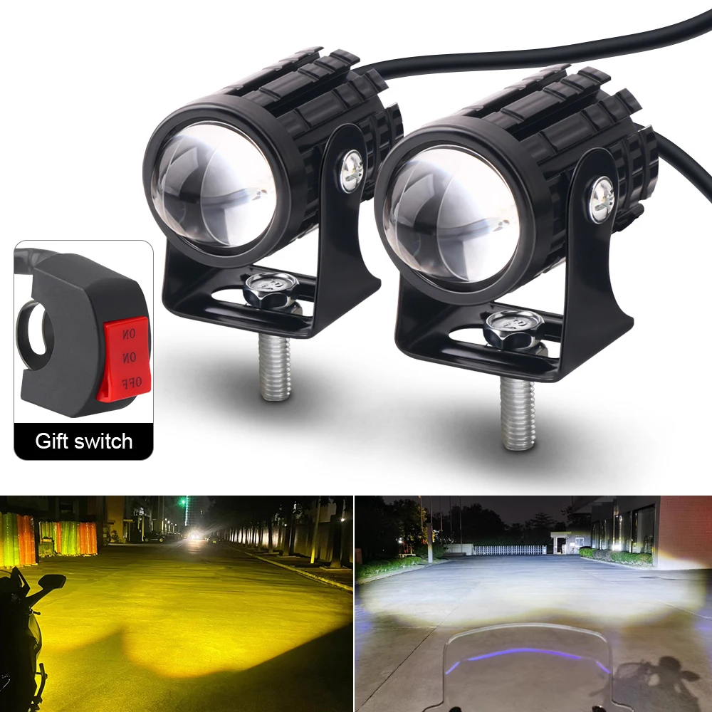 2pcs Motorcycle LED Spotlight Headlight explorers For Moto Accessories Truck Car offroad Auxiliary Headlamp Fog Light Eagle eyes