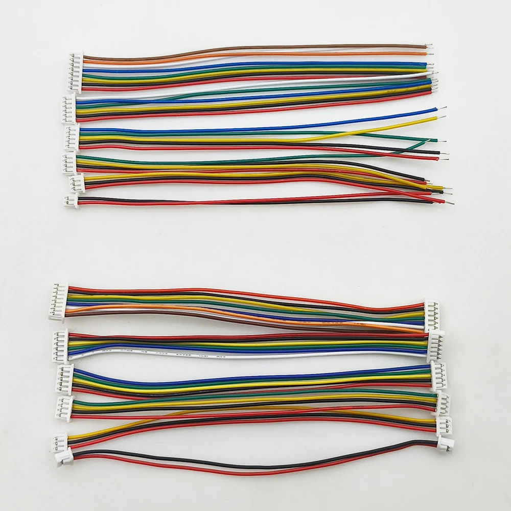 20Pcs Mini Micro JST 1.25mm Wire Cable Connector MX1.25 2/3/4/5/6/8Pin Plug 10/15/20/30CM 28AWG Single Head/Same Direction