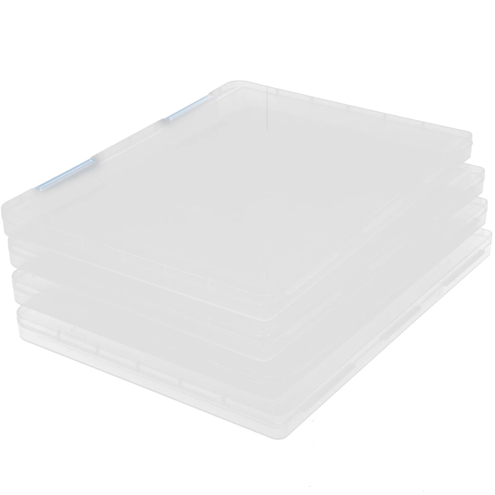 4 Pcs Desktop Organizer Clear Paper File Storage Holder Magazine Protector Portable Project Case Office