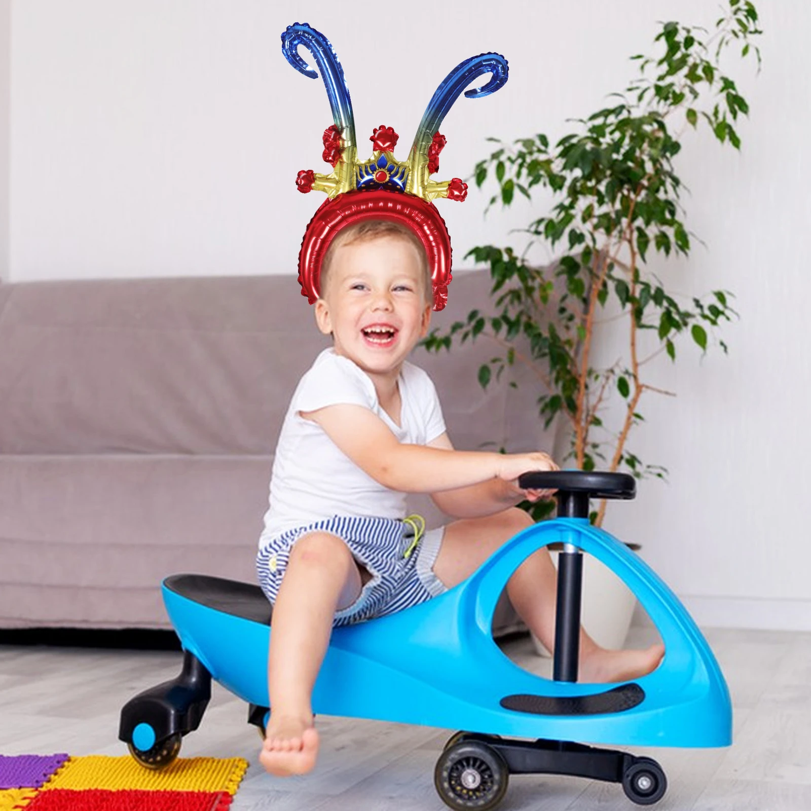 

20Pcs Inflatable Balloon Headbands Monkey Opera Design Lightweight Comfortable for Kids Birthday Party Dress Up Hair Accessories