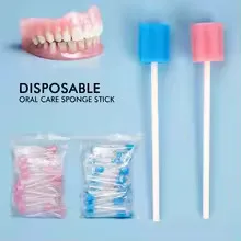 100Pcs Disposable Oral Care Sponge Swabs - Medical Grade Independent Packing Soft Sponge Sticks for Personal Hygiene Oral Health