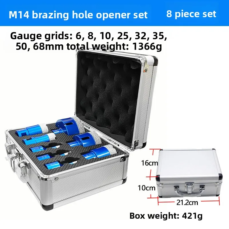 

M14 brazed diamond hole opener set ceramic tile stone punching angle grinder hole drill bit