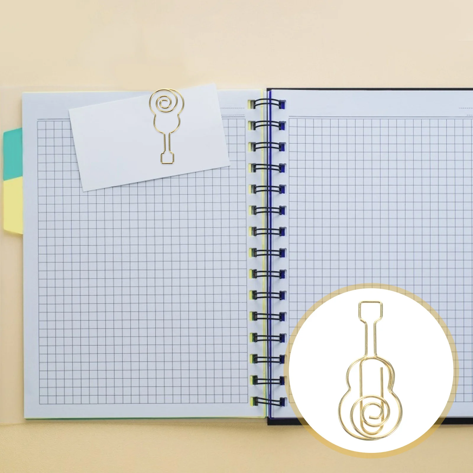 50Pcs Fancy Violin Shaped Paper Clips Metal Office School DIY Bookmarks Photo Album Holders Decor Mini Paper Clips