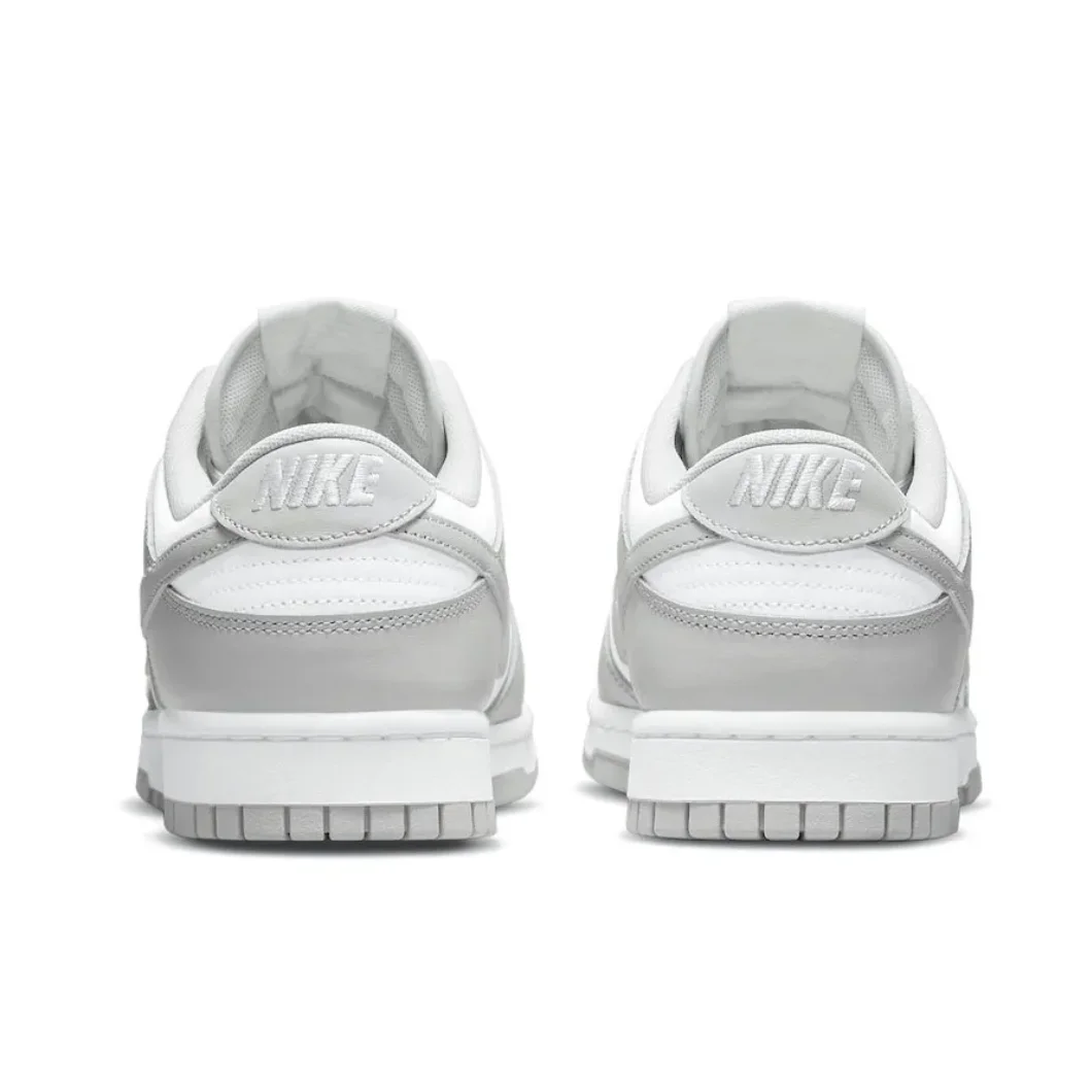 NIKE sepatu DUNK LOW pria dan wanita, sneaker papan anti slip kasual tahan aus abu-abu