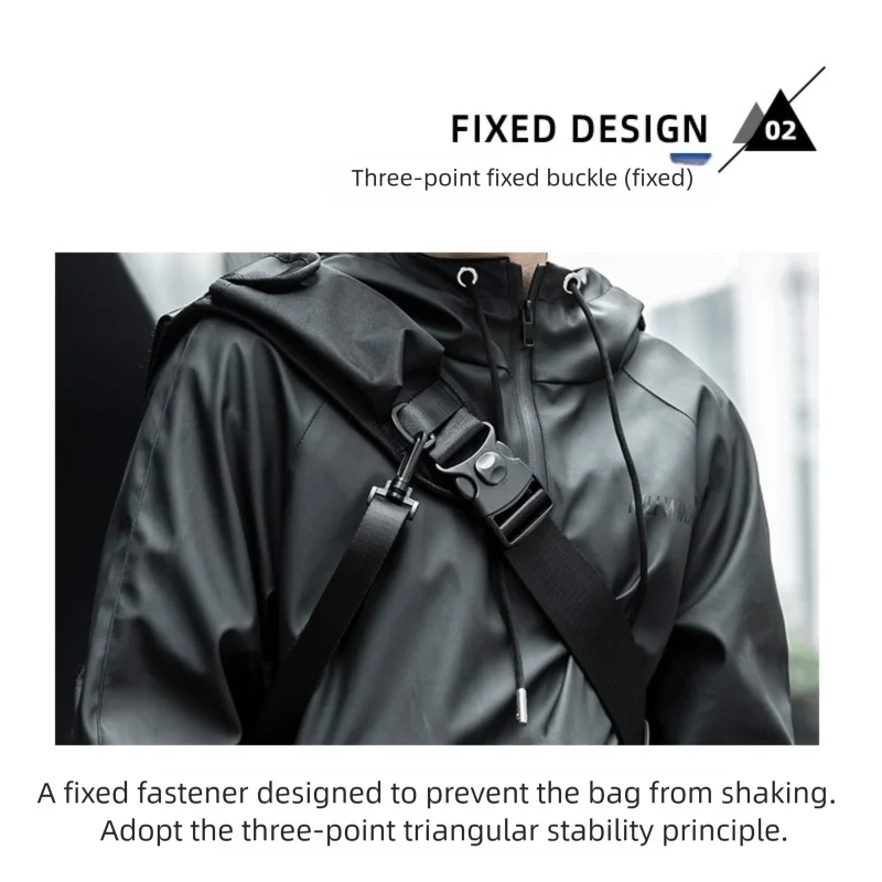 حقيبة كروس، قماش مقاوم للماء، حقيبة ملابس العمل، حقيبة دراجة نارية، حقيبة كروس، حقيبة بريد بكتف واحد للرجال #4
