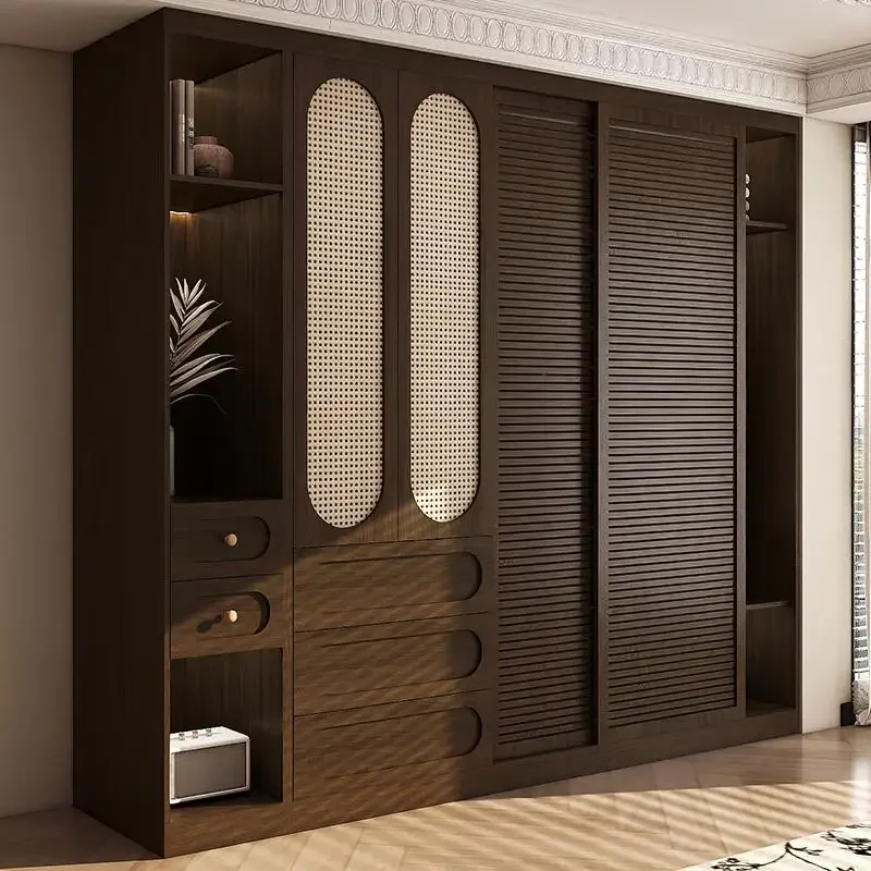 

Luxury Large Nordic Wardrobes Wood Vintage Locker Dressing Armoire Wardrobes Closet Lounges Armario De Ropa Furniture For Home