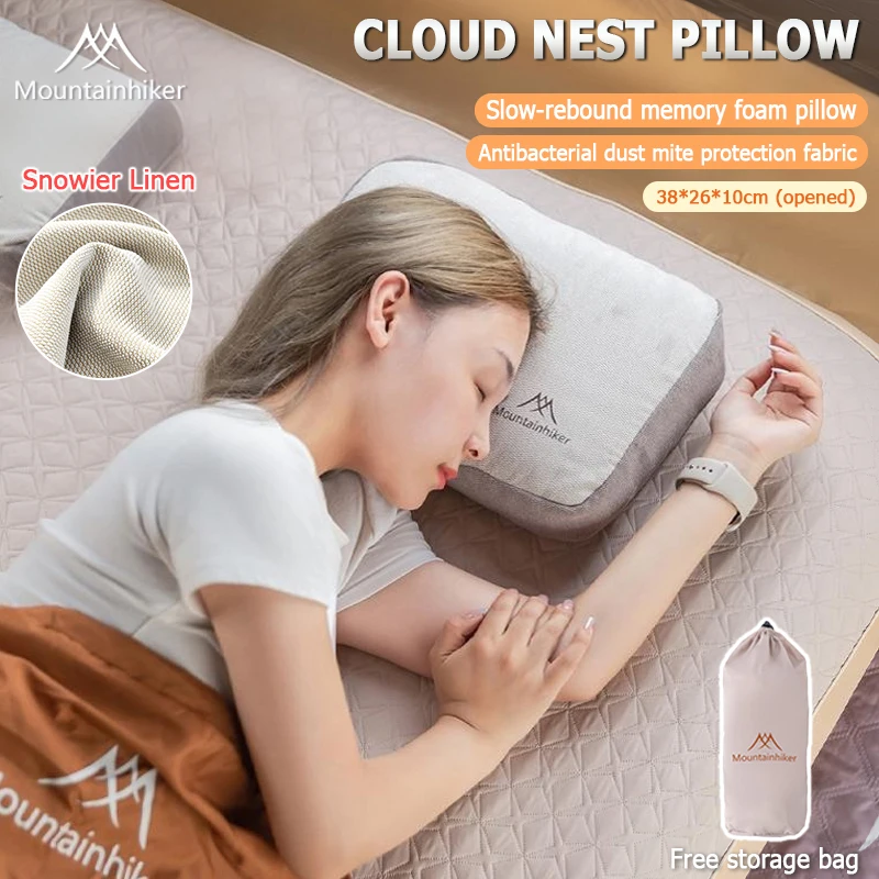 Mountainhiker Cloud Nest Kissen Memory-Schaum Outdoor Camping Reisekissen Tragbares Nackenstützkissen für Wanderausflüge