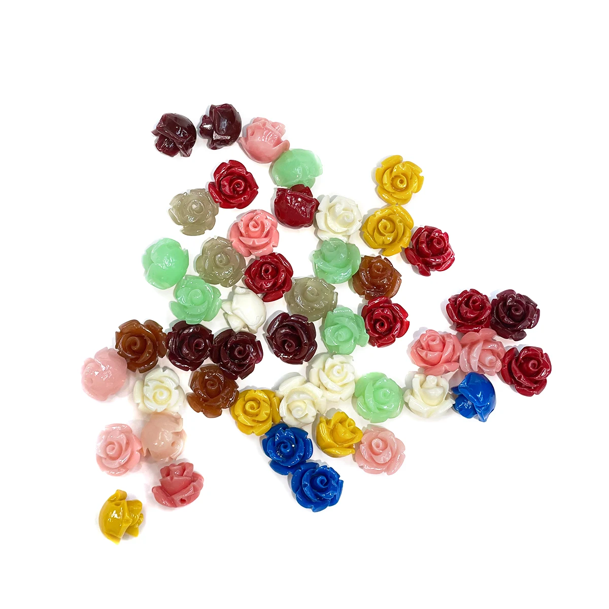 20pcs Roses Flower Shell Beads Charms Colors Shell Scattered Beads For Jewelry Making Diy Necklaces Bracelet Earrings Accessory