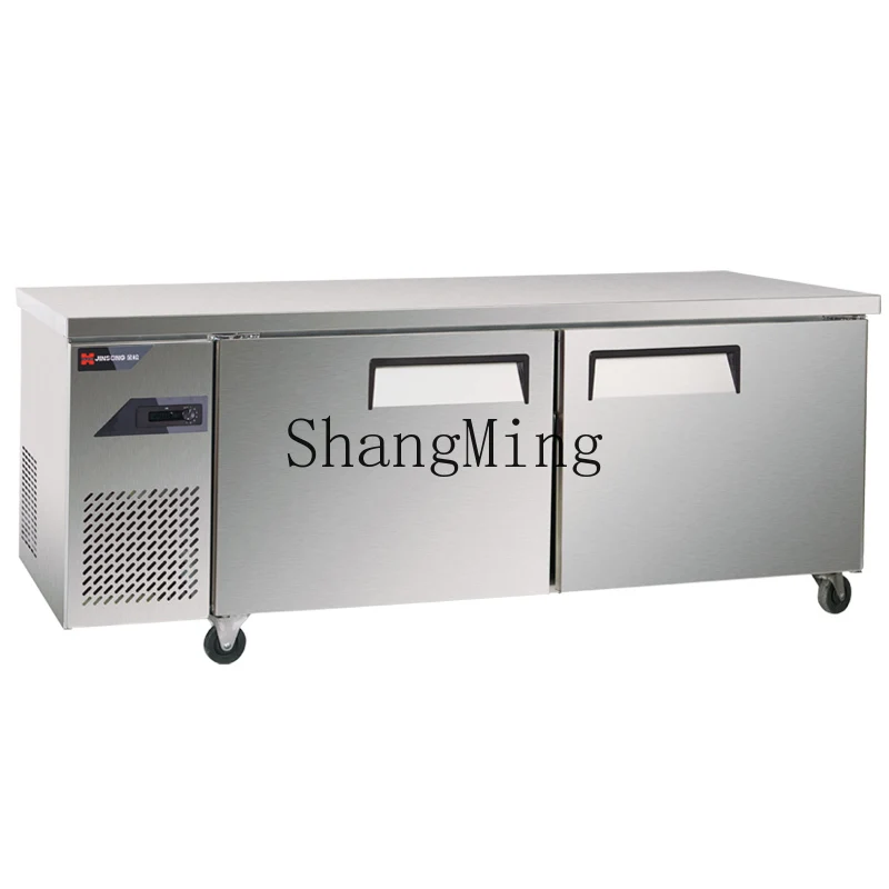 

ZYH refrigerated workbench fresh-keeping frozen commercial refrigerator milk tea shop operation table freezer