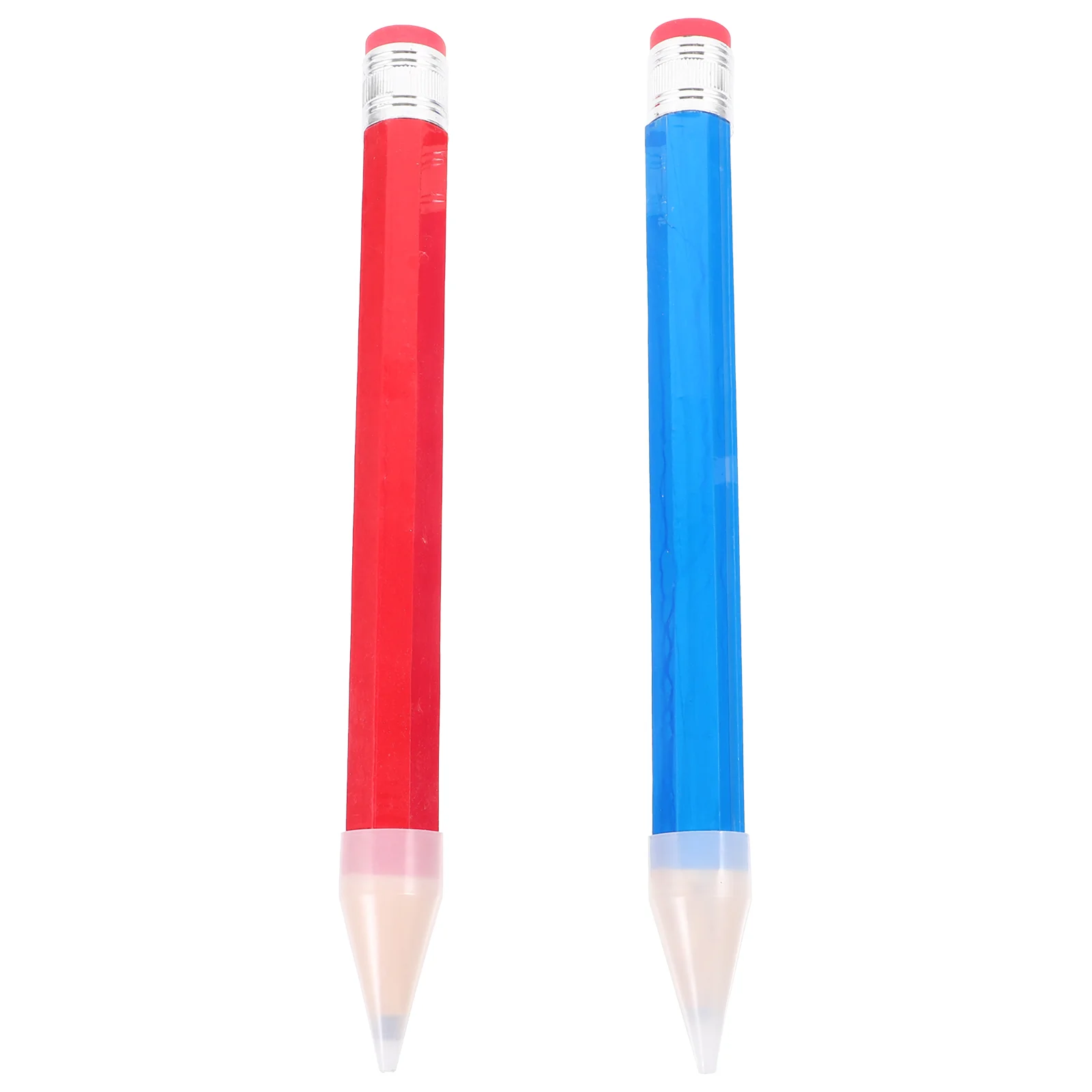 

2 Pcs Large Wooden Pencil Mini Children Giant Toddlers Toys Woodworking Pencils Beginner for Preschoolers Extra Big