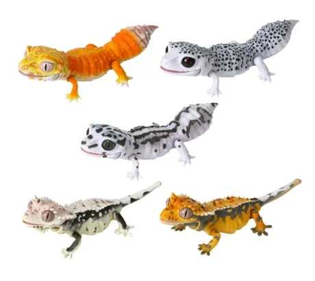 Bandai Simulated Gekko Eublepharis Macularius Different Style Models Active Joint Action Figure Genuine Kids Toys in Stock