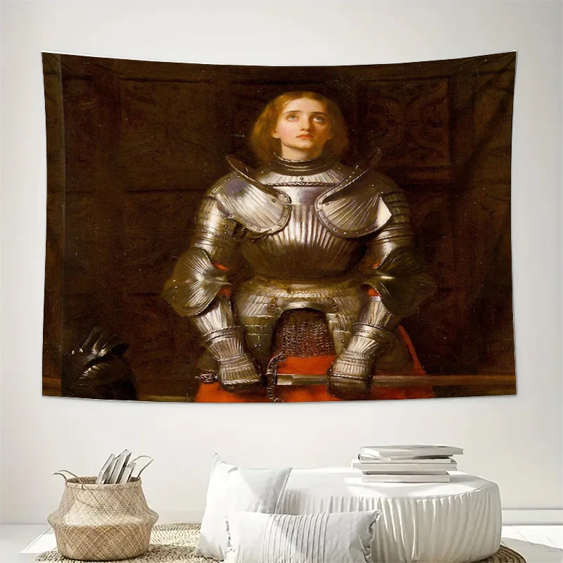 Medieval Knight Tapestry Wall Hanging Gothic Art Decor Fantasy Landscape Home Decor Vintage Tapestry Renaissance Wall Art Dark A