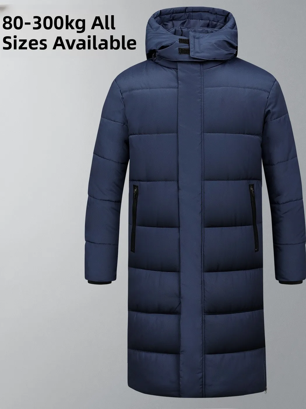 

Extra Large Size Fce Lined Loose Fit Mid-Length Thiened Cotton Jaet for Men Winter Casual Outerwear Parent-Child Match...