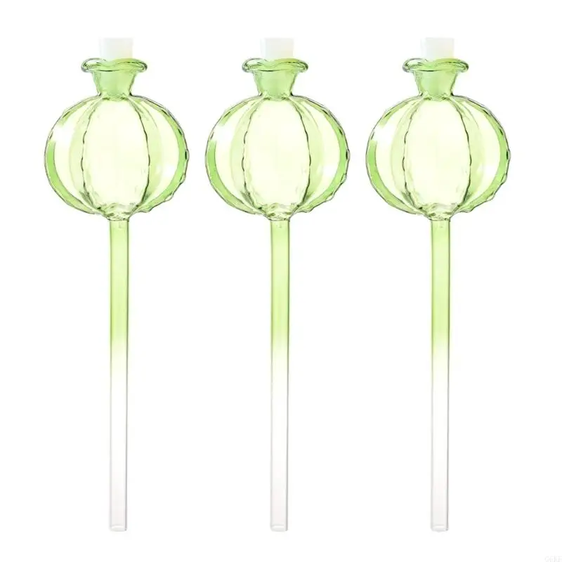 

G6KF Plant Watering Globes Pomegranates Glass Water Bulbs for Indoor Plant Vacation Watering System Self-Watering Stake