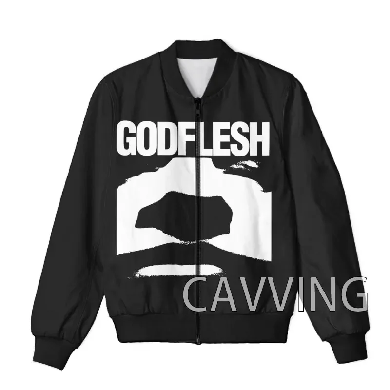 CAVVING 3D Printed  Godflesh Rock  Zipper Bomber Jackets Men Overcoat Mens Coat Zip Up Jackets for Women/Men