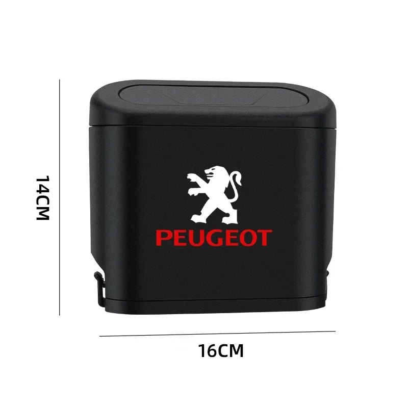 Car Trash Can Garbage Dustbin Storage Box for Peugeot 307 peugeot 206 308 207 406 407 408 2008 3008 Accessories