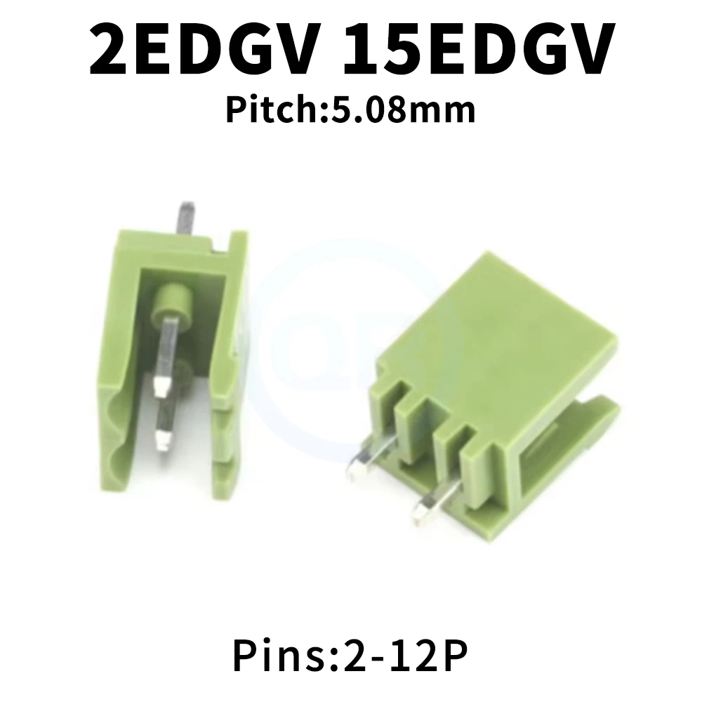 (10 pcs) KF 2EDGV-5.08mm 2P 3P 4P 5P 6P 12P Pluggable Connector Terminals KF 15EDGV 5.08 2~12P