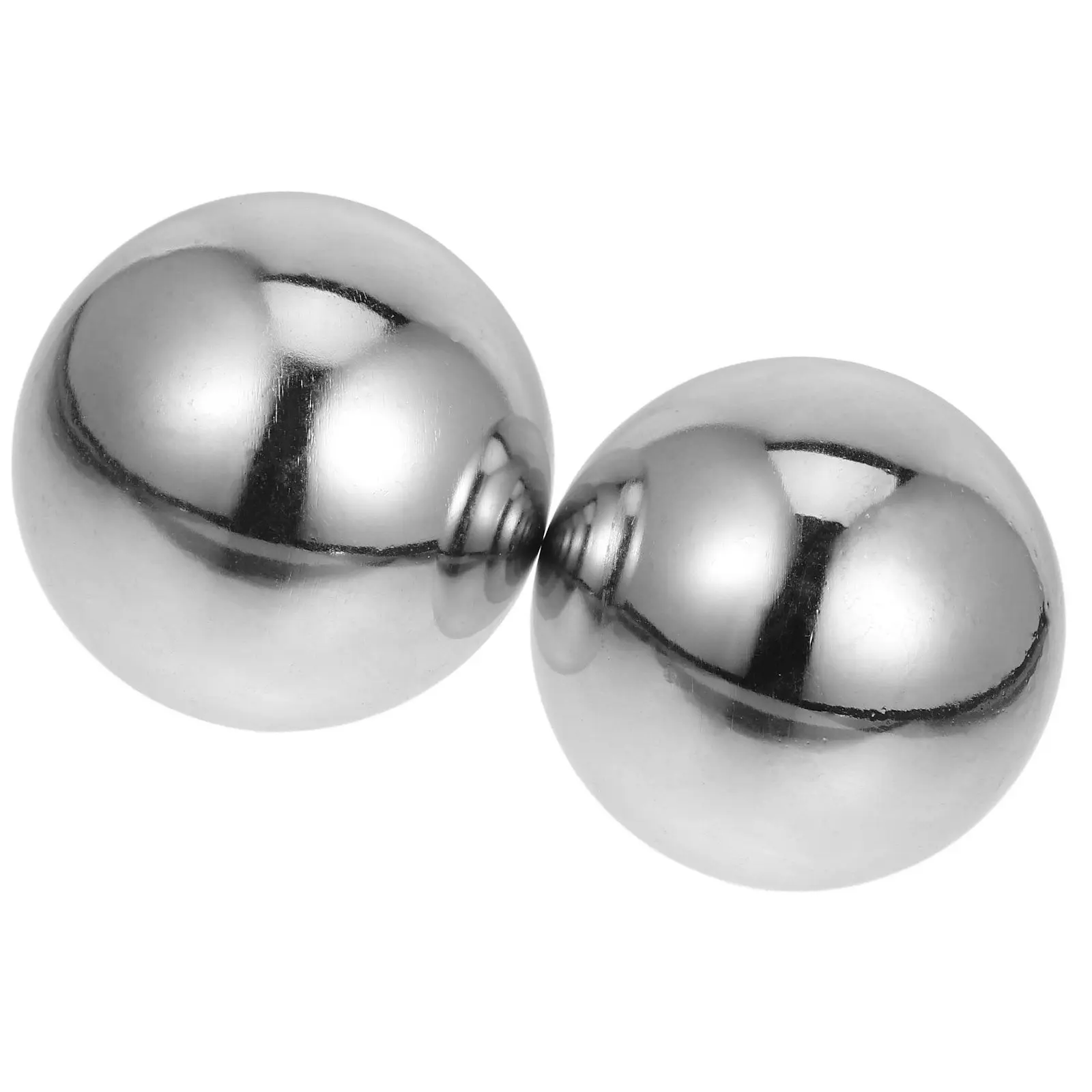 2-個のマッサージフィットネスボールステンレス鋼宝定ボール手の運動用ストレスリリーフ療法エクササイズハンドボール