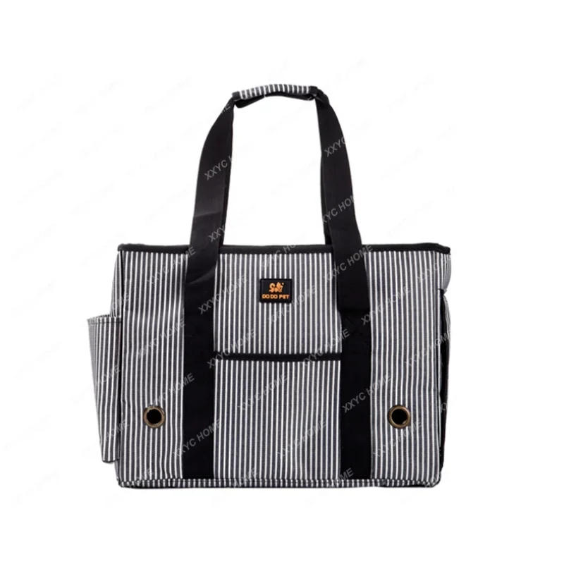 

Pet Diaper Bag Hidden Bag Dog Portable Backpack Striped Bag Tote Breathable cat house outdoor cage for travel