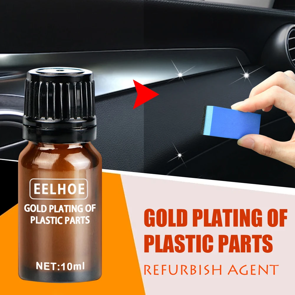 10/20/30ml Plastic Restorer Refresher with Sponge Car Plastic Crystal Coating Polishing Liquid Effective Repair Auto Maintenance