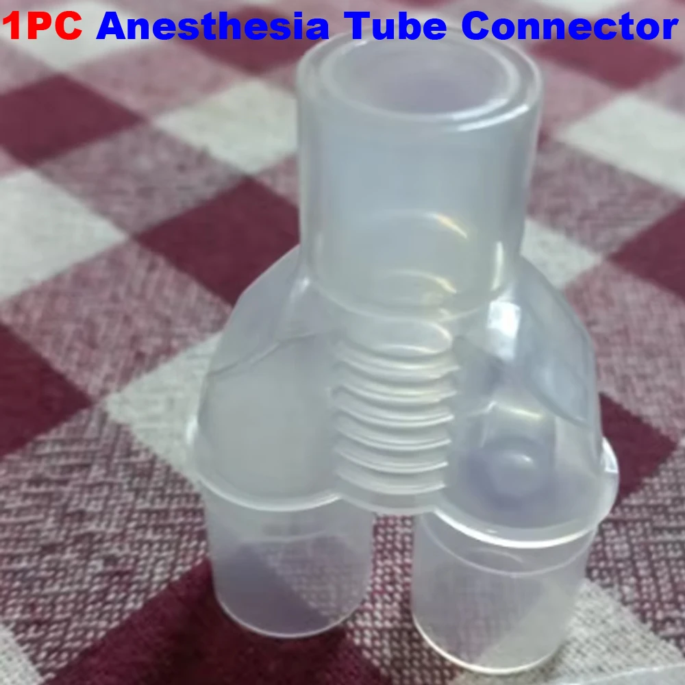 1 Piece Breathing Circuit Corrugated Tube Y Shape Connector Straight Connection Adapter Respiratory Anesthesia Tube Connector