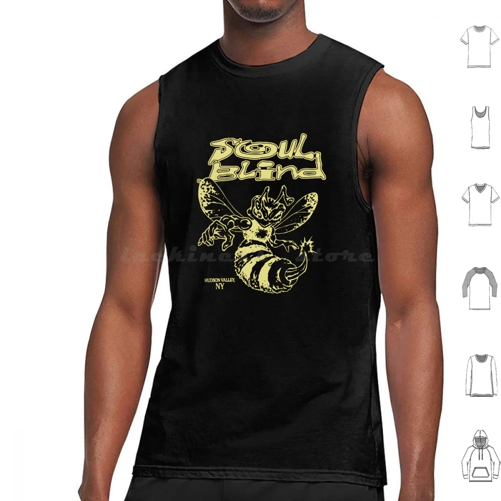 Soul Blind Bee Tank Tops Vest Sleeveless Soul Blind Alternative Grunge Post Hardcore Hardcore Punk