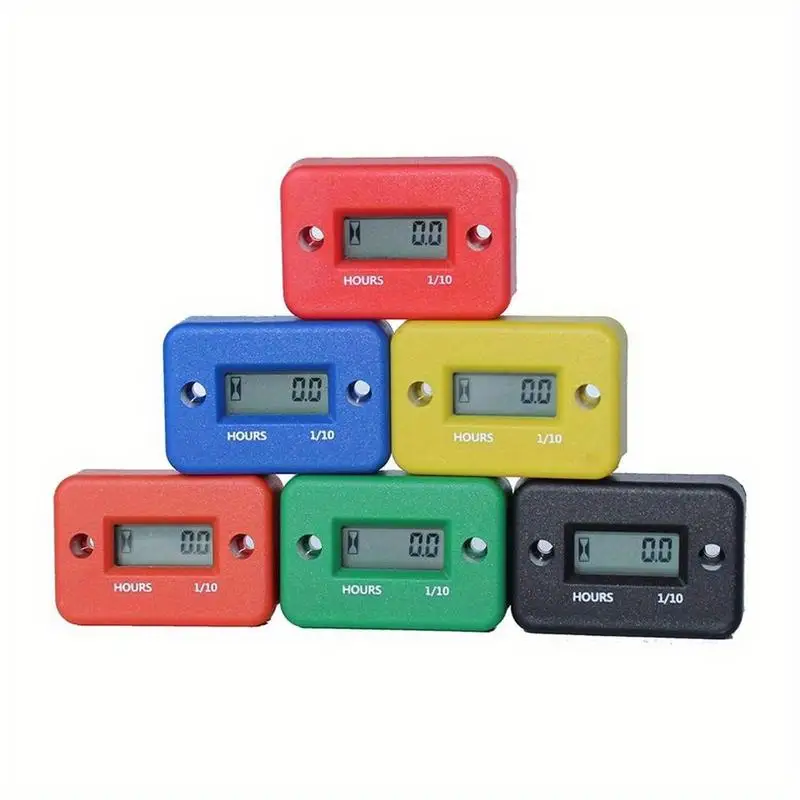 1Pc Digital LCD Hour Meter Motor Waterproof Display for Bike Motorcycle ATV Snowmobile Marine Boat Ski Dirt Gas Engine