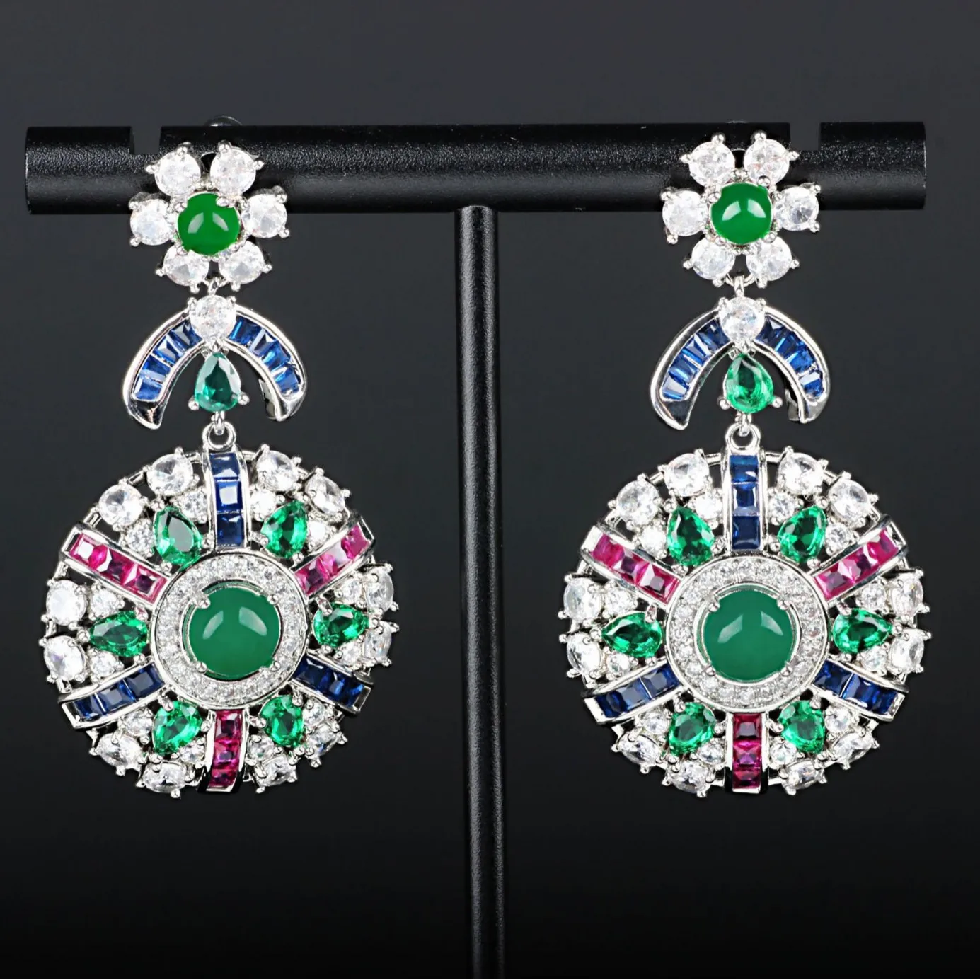 Compass Round Earrings Luxury Elegant Women‘s Drop Earrings New Arrival Gift