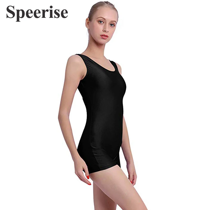 Women\'s Bodysuit Sleeveless Ballet Leotard Short Unitard Yoga Bodysuit Jumpsuit Spandex One-piece Suit Biketard Dance Costumes