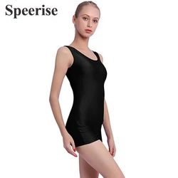 Women's Bodysuit Sleeveless Ballet Leotard Short Unitard Yoga Bodysuit Jumpsuit Spandex One-piece Suit Biketard Dance Costumes