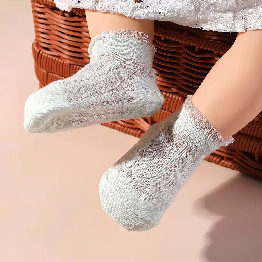 Newborns Soft Headband Socks Set Casual Baby Lace Socks Sets Elastic Solid Color Head Band for Infant Kids Hairwear Accessories