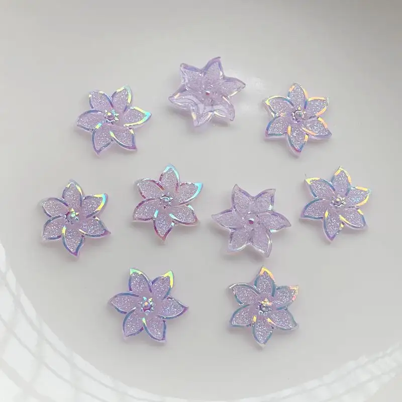 12mm ab color flower crystal flat back   Earrings accessories wedding decoration  scrapbooking crystal flower