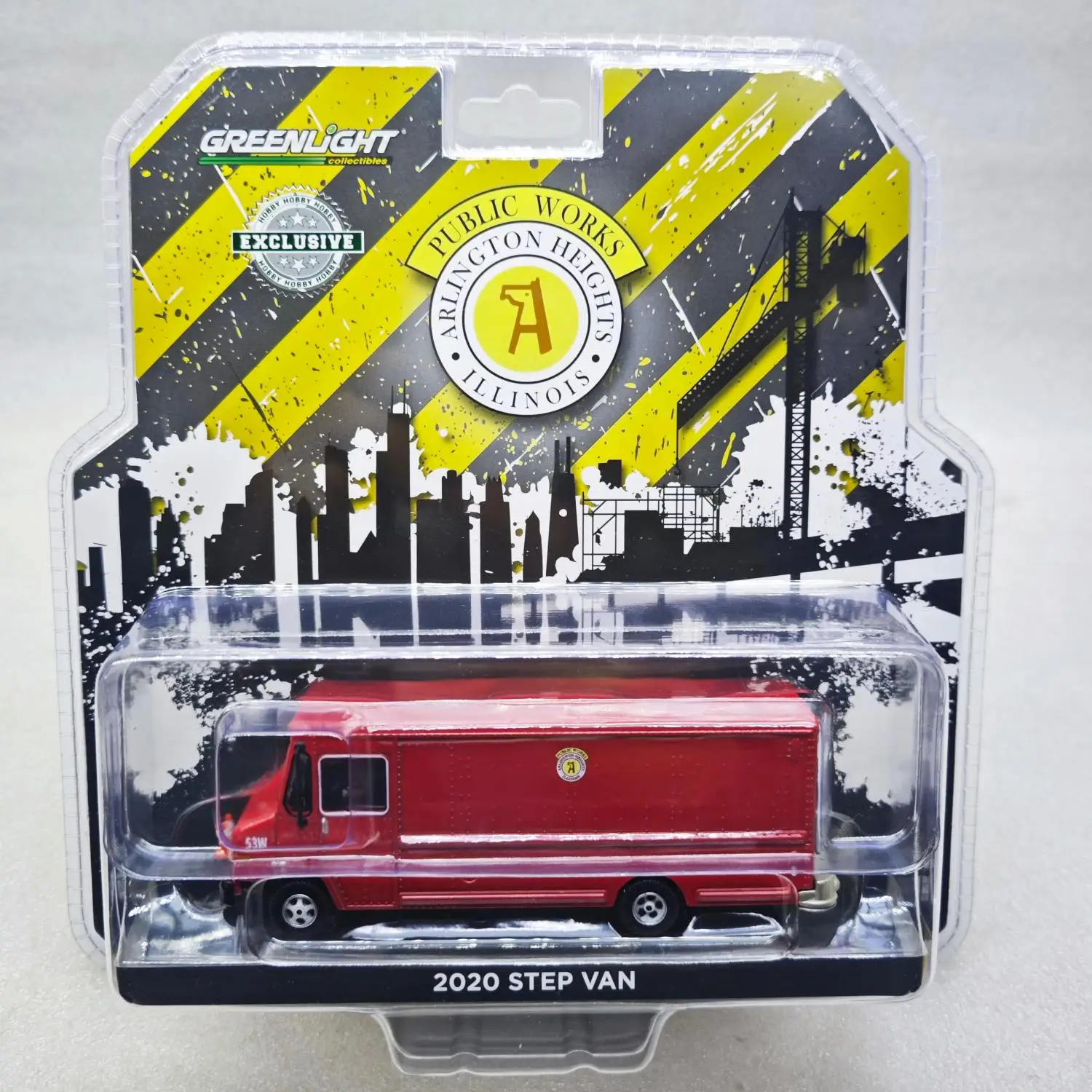 Green Light 1:64 2020 Step Van With Cone Ice Cream Cone - Arlington Heights Villagecar Model Toys Gifts Collection Alloy Car