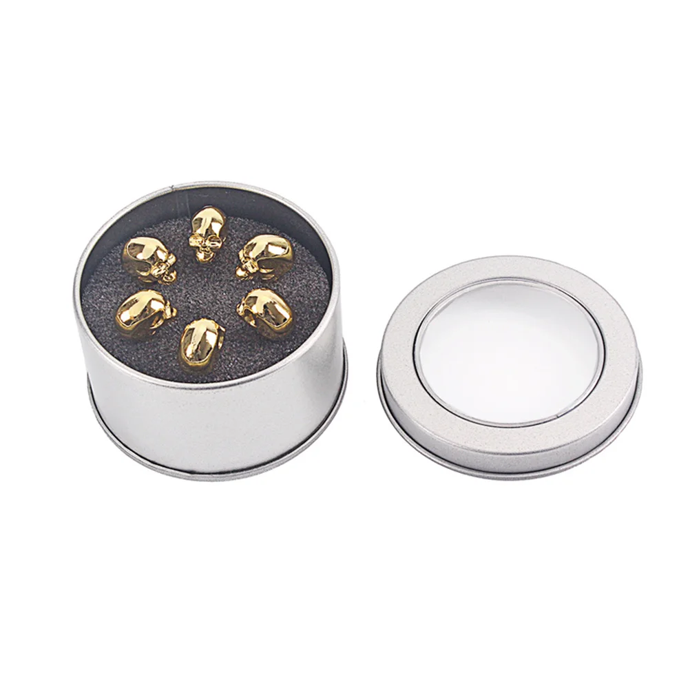 

6Pcs Stylish Skull Bridge Pins Zinc Alloy Shiny Finish Protects Guitar Enhances Sound Ideal Replacement Bridge Pins