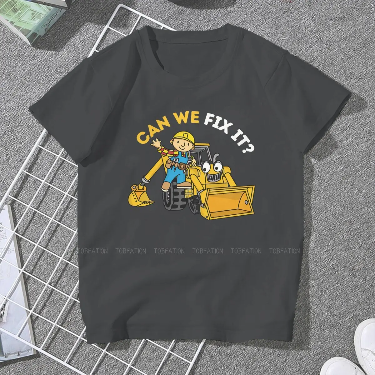 Can We Fix It Funny Women TShirt Bob the Builder Cartoon Crewneck Girls top 4XL Lady T Shirt regalo di moda divertente