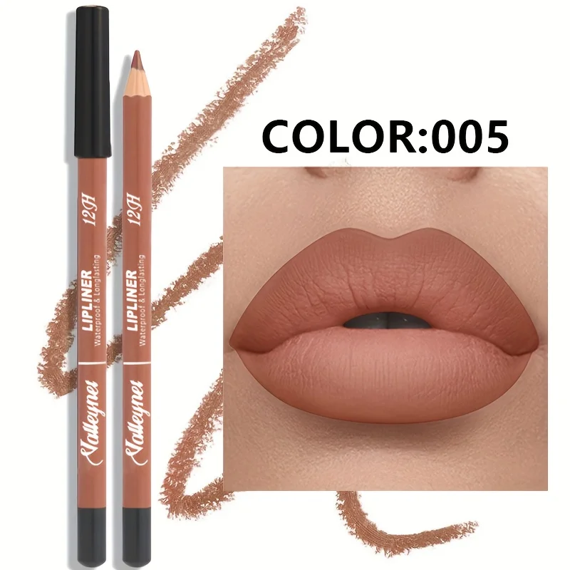 6 Colors Sculpting Matte Velvet Lip Liner,Long Lasting Waterproof,High Pigmentation,Nude Lipsticks,Sleek Pencil Design