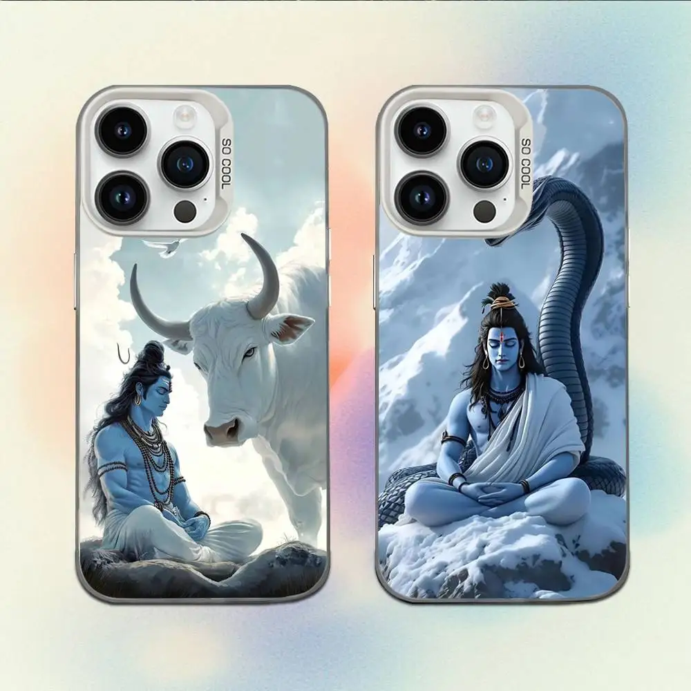 

Lord Shiva Mahadev Of India Phone Case For iPhone 16,15,14,13,12,11,Mini,Pro,E,MAX White Candy Matte Shockproof Cover