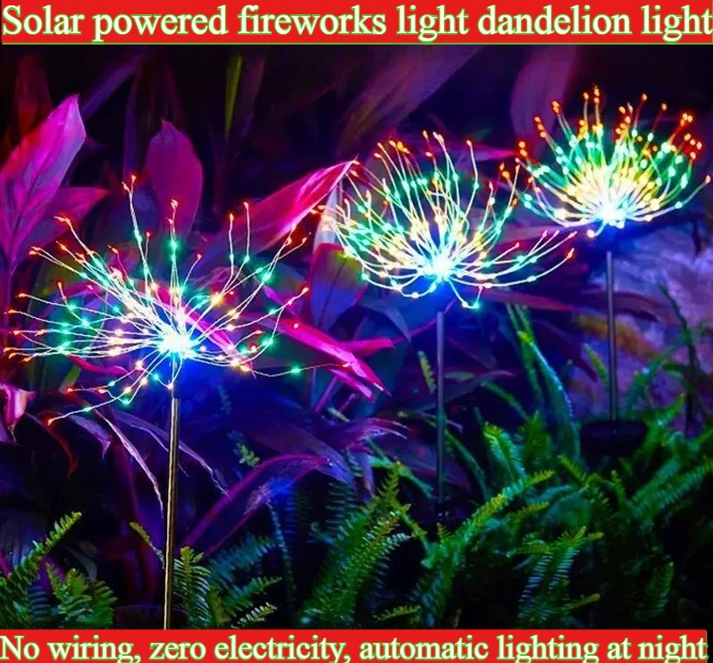 

Солнечная дымовая лампа, уличная водонепроницаемая лампа для двора, цветочного сада, газона, торшер, одуванчик, медная проволока, пейзажная декоративная лампа