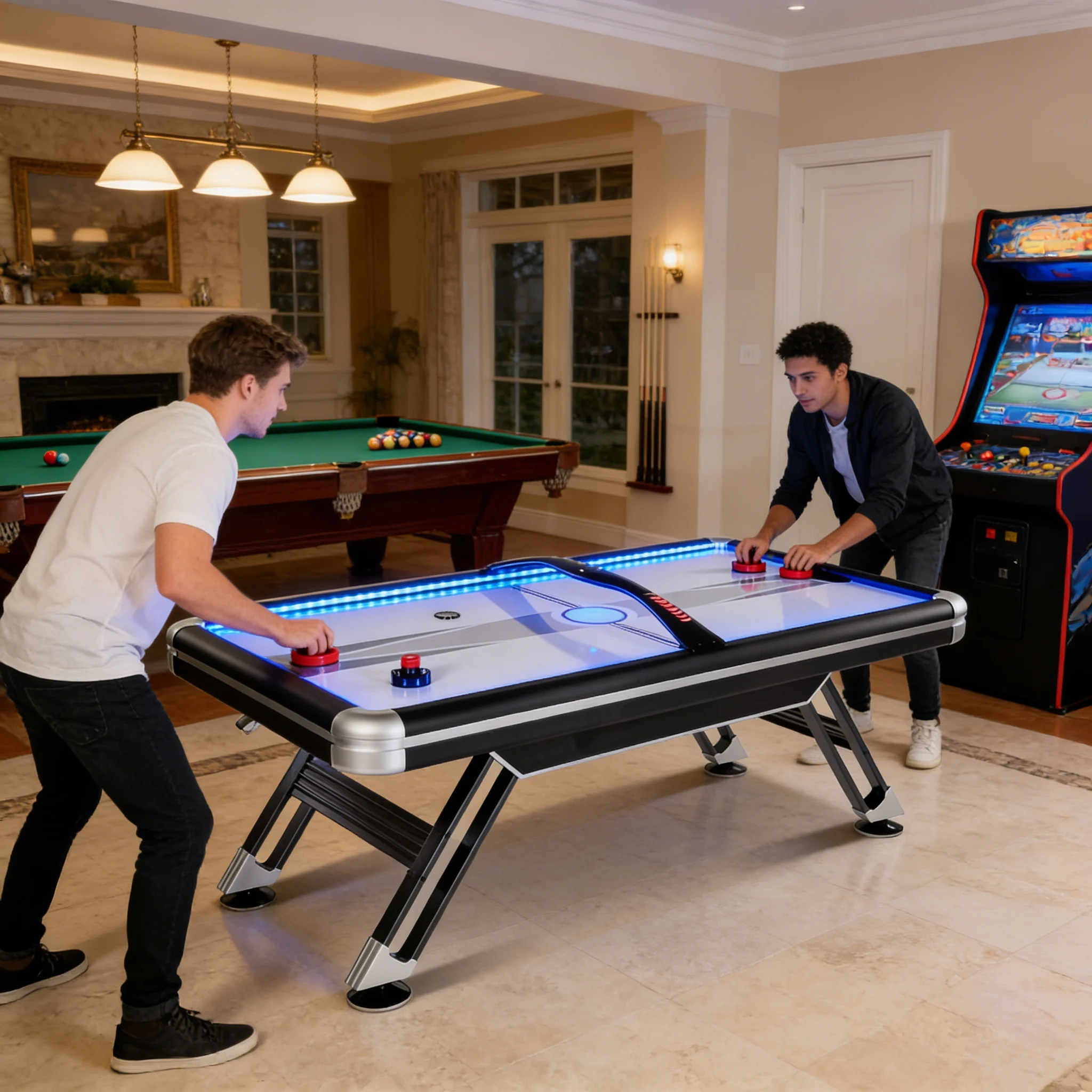 

2026 Factory Wholesale Foldable Air Hockey Table Air Hockey Game for Indoor Family Parent-Child Competitive Leisure Play