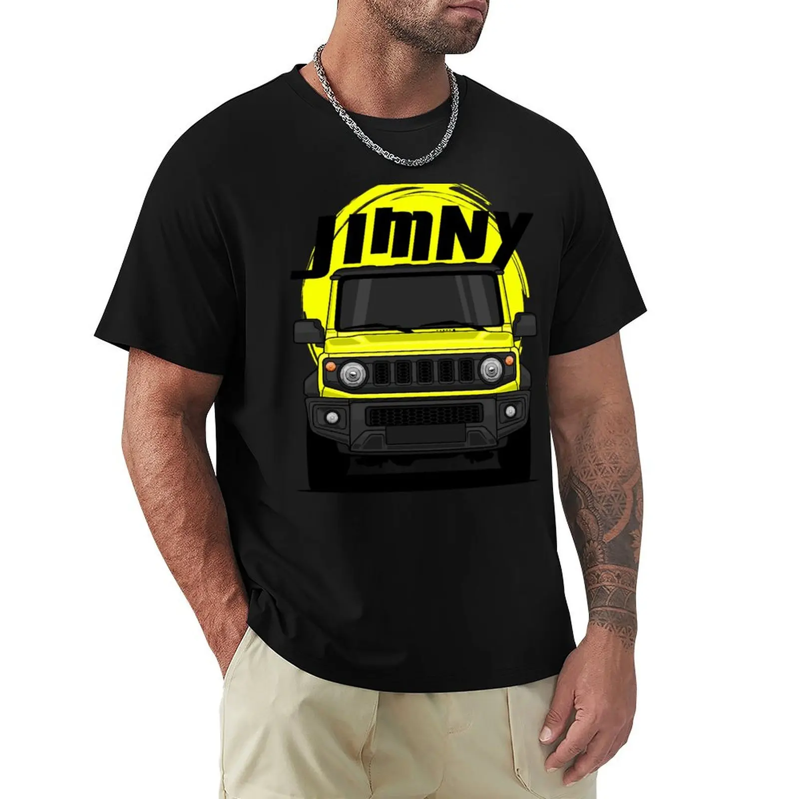 

Front Yellow Jimny Off Road T-Shirt Anti-Perspiration Workout Top
