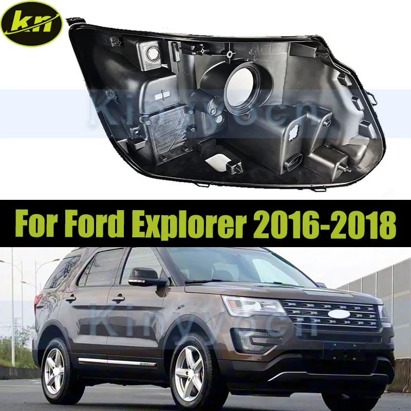

Headlight Base Cover For Ford Explorer 2016 2017 2018 Headlamp House Headlight Black Back Rear Shell