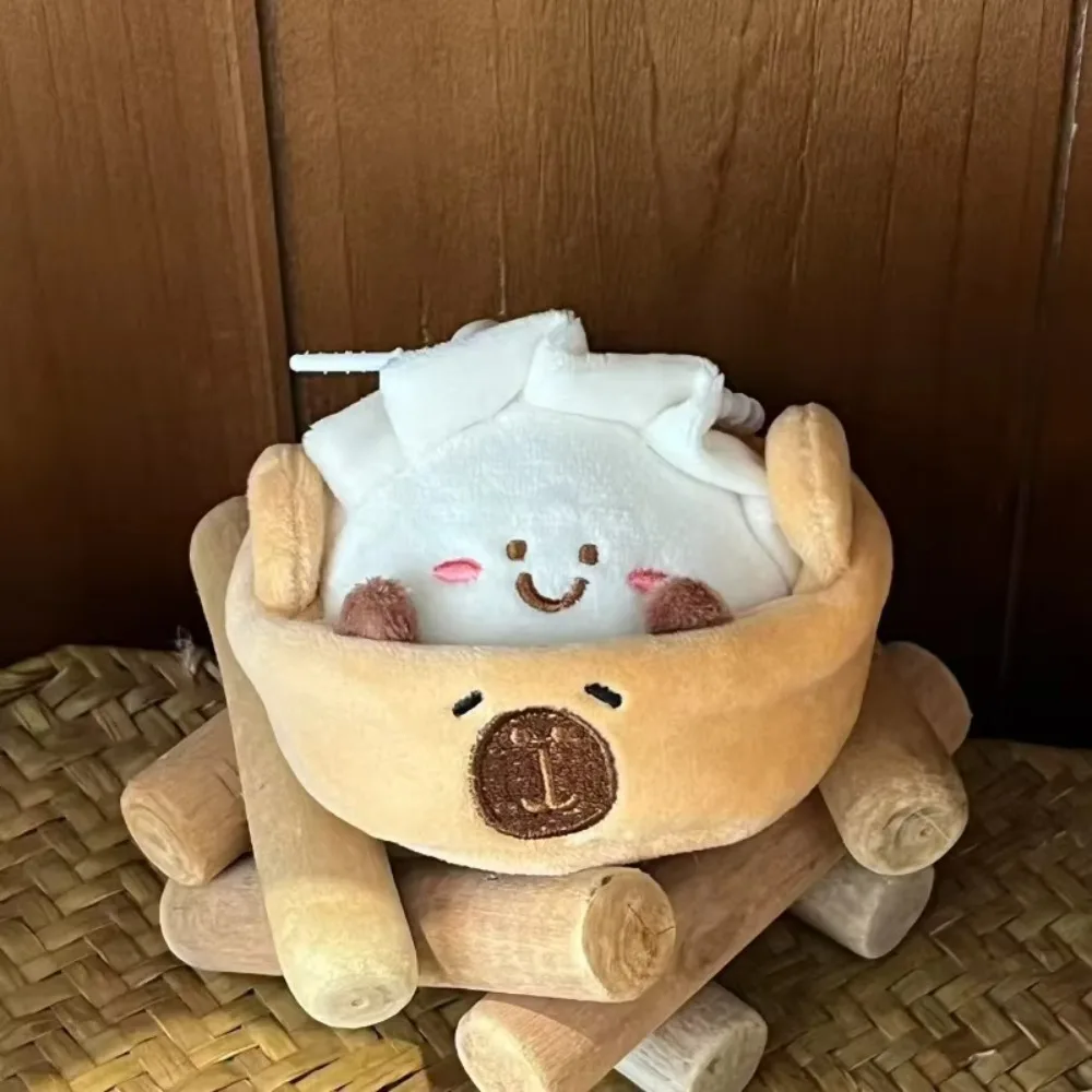 Adorável desenho animado chaveiro de pelúcia macio com chaveiro porta-chaves de pelúcia capivara bolinhos saco pingente presente