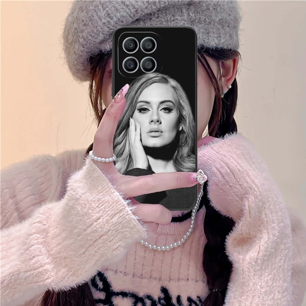 Cool Adele Adkins Mobile Cell Phone Case for Huawei Honor 90 80 70 60 50 30 20 10 9 8 7 Pro S SE Lite 5G Black Phone Cover Shell