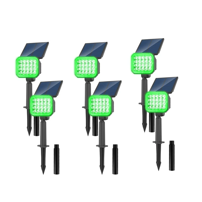 

Solar LED Light Super Bright Green Lawn Light For Garden Adjustable Brightness Solar Spotlight IP65 Waterproof