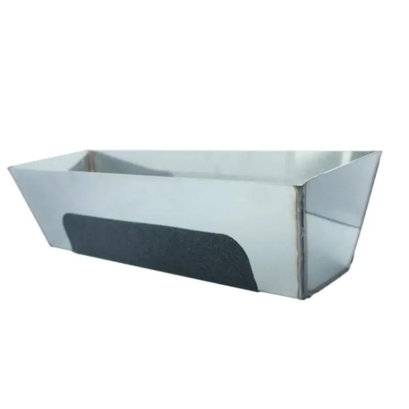ABUP-12Inch Stainless Steel Mud Pan Anti Slip Sturdy Accessories Drywall Sheared Edges With Reinforced Band Scraping Bar