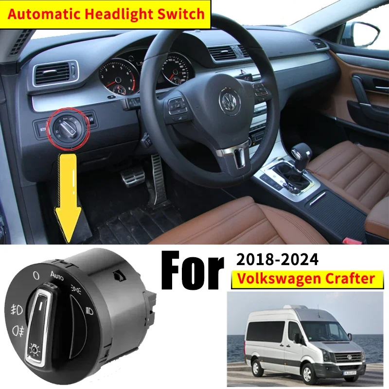 For Volkswagen Crafter SY SZ 2018~2024 2020 Automatic Car Light Switch Upgrade For MAN TGE VW Grand California Torsus Terrastorm