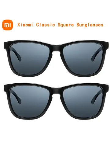 Xiaomi Mijia 클래식 스퀘어 선글라스 TAC 편광 렌즈 안경 레트로 라이트 프레임 스크류리스 UV 보호 드라이버 여성 남성